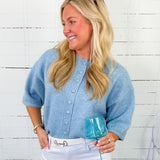 Maxine Celestial Blue SS Cardigan PINCH 