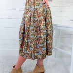 Maxine Deep Olive Midi Skirt PINCH