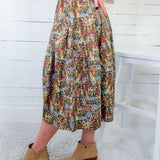 Maxine Deep Olive Midi Skirt PINCH