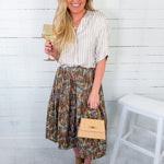 Maxine Deep Olive Midi Skirt PINCH