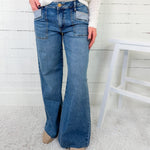 Maya Success Porkchop Pocket Wide Leg Jean KUT