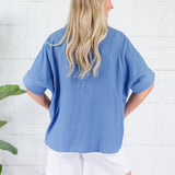 Maylene Dusty Blue Top PINCH