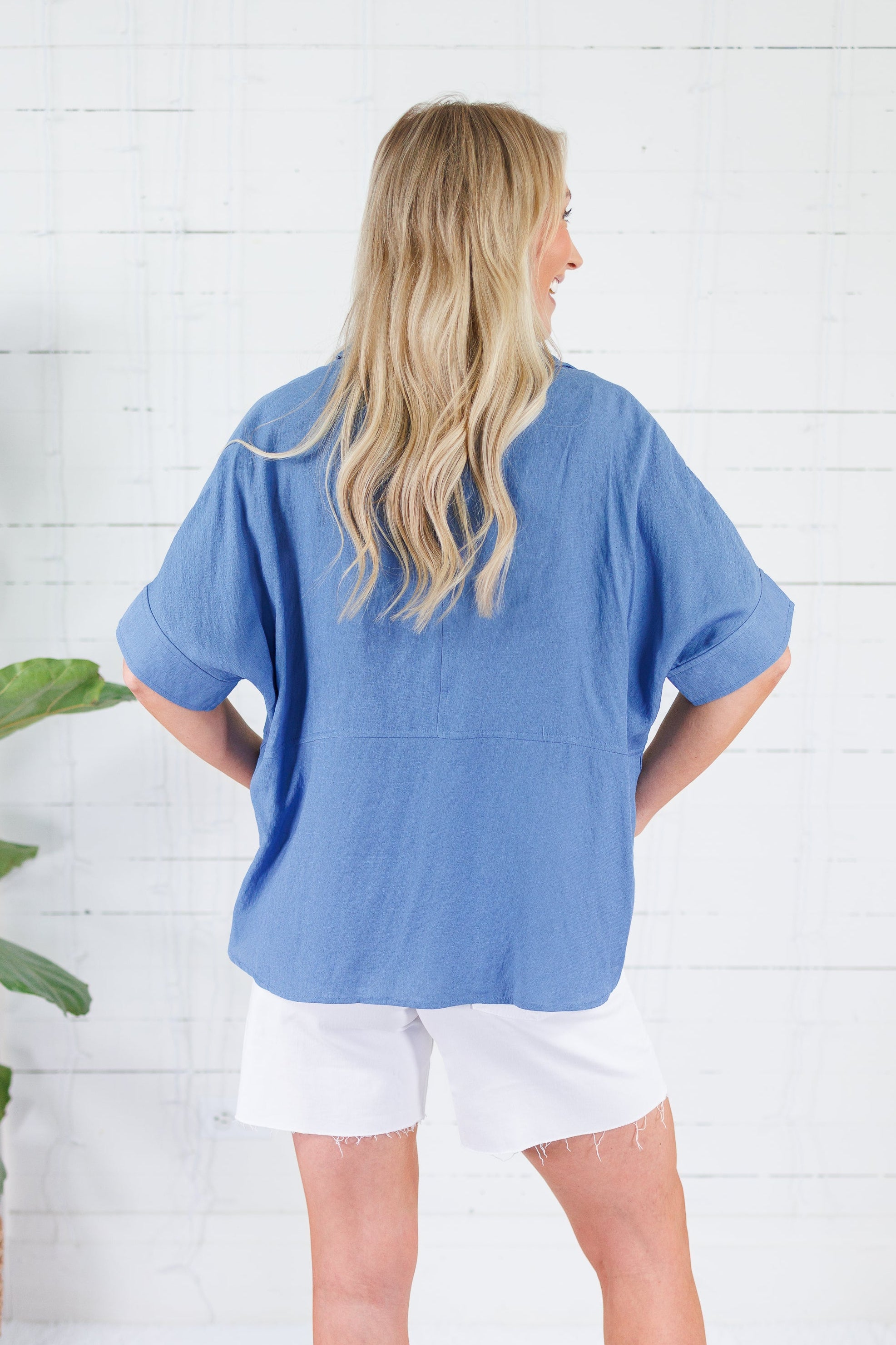 Maylene Dusty Blue Top PINCH