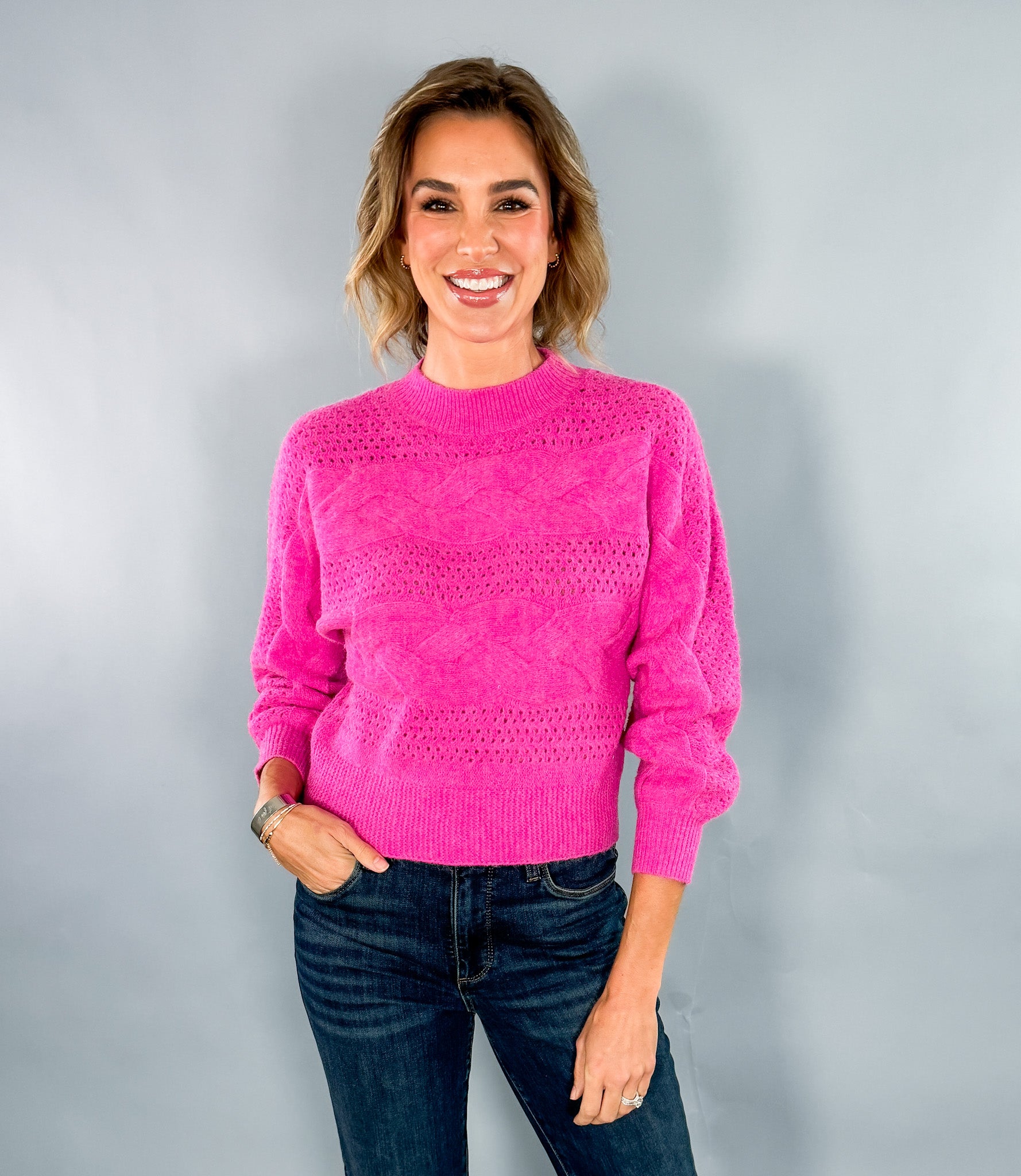 McClendon Fuchsia Sweater 