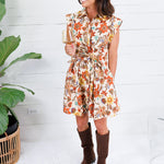 McDowell  Fall Floral Mini Dress Entro