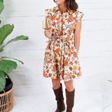 McDowell  Fall Floral Mini Dress Entro