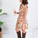 McDowell  Fall Floral Mini Dress Entro