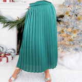 McNeil Beryl Green Pleated Maxi Skirt Alden Adair