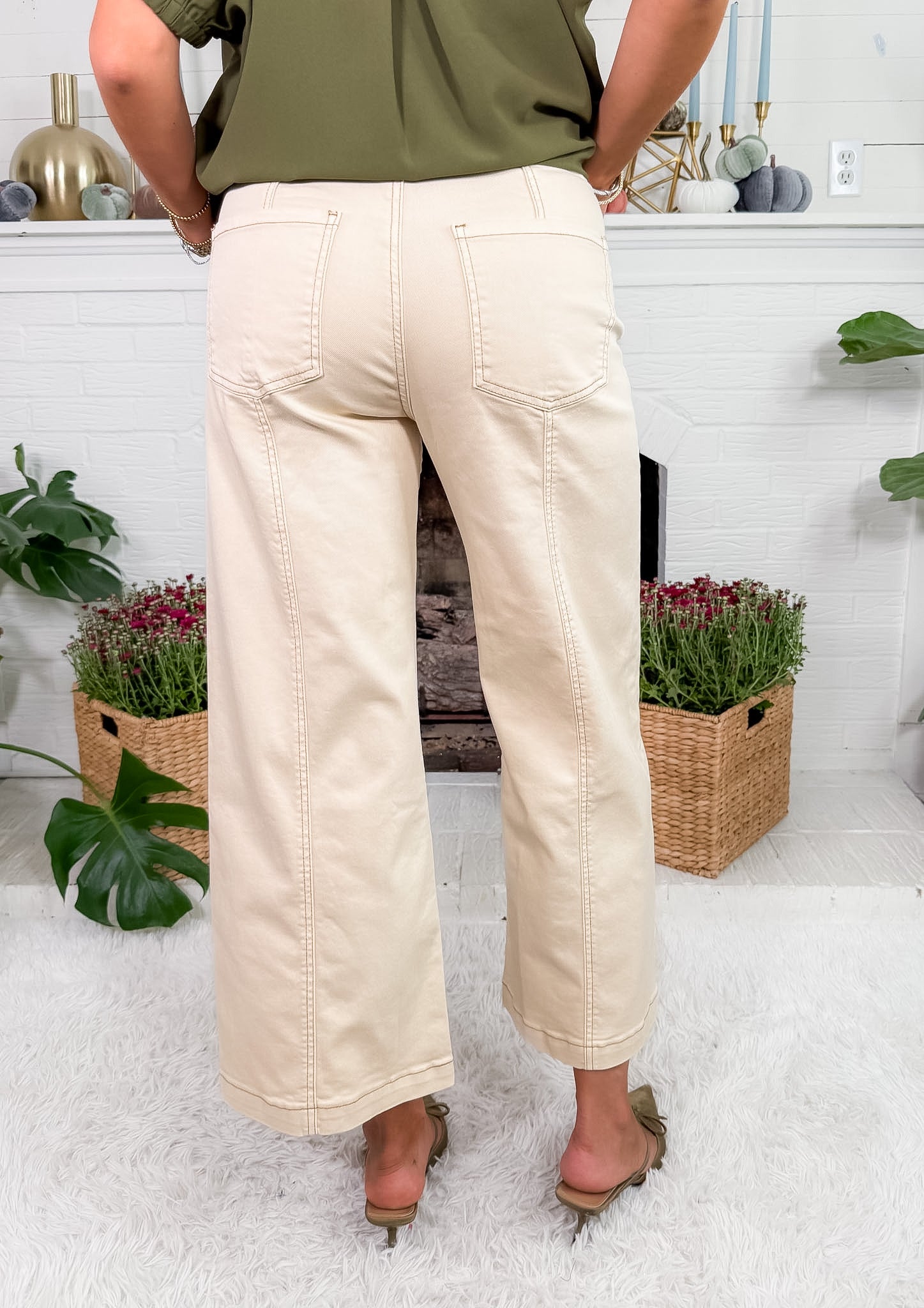 Meg Canvas Welt Pocket High Rise Jeans KUT