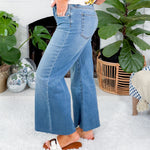 Meg Deference Wide Leg Raw Hem Jean KUT