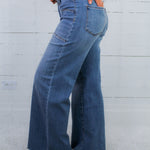 Meg Earn Wash High Rise Wide Leg Raw Hem Jeans KUT