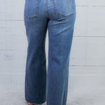 Meg Earn Wash High Rise Wide Leg Raw Hem Jeans KUT
