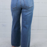 Meg Earn Wash High Rise Wide Leg Raw Hem Jeans KUT