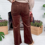 Meg Fudge Corduroy Wide Leg Welt Pocket Pants KUT 