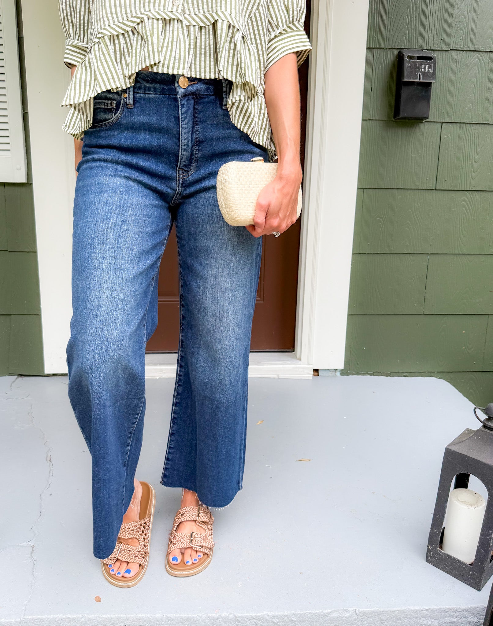 Meg Inexhaustible Wide Leg Raw Hem Jeans KUT