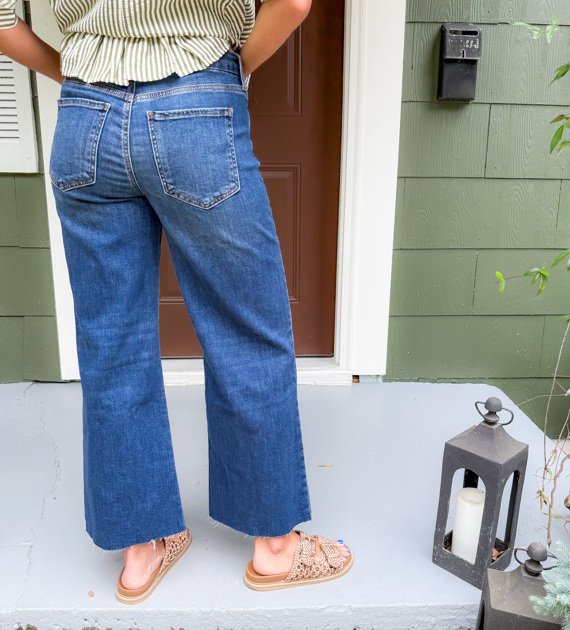 Meg Inexhaustible Wide Leg Raw Hem Jeans KUT