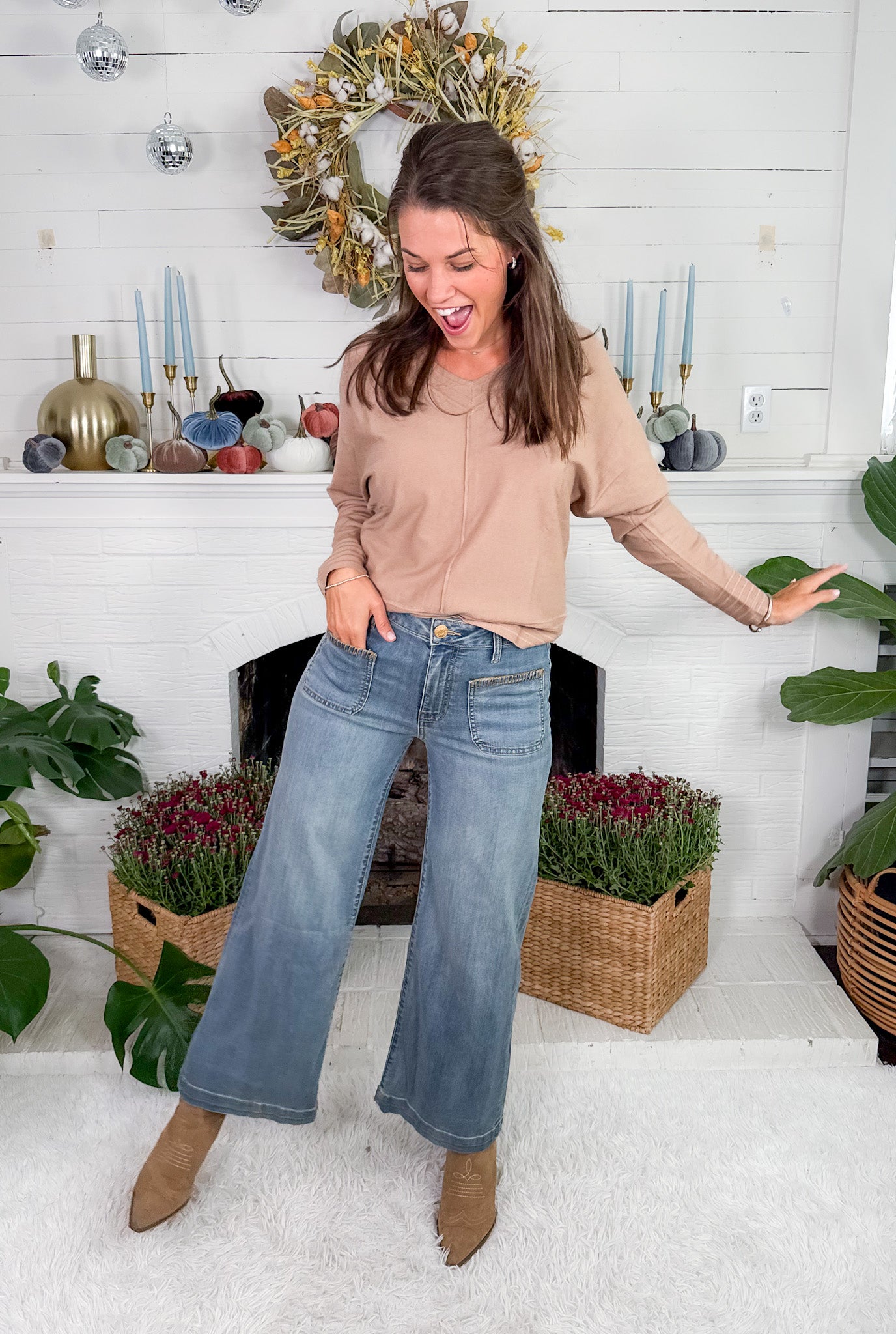 Meg Invaluable High Rise Patch Pocket Jean KUT