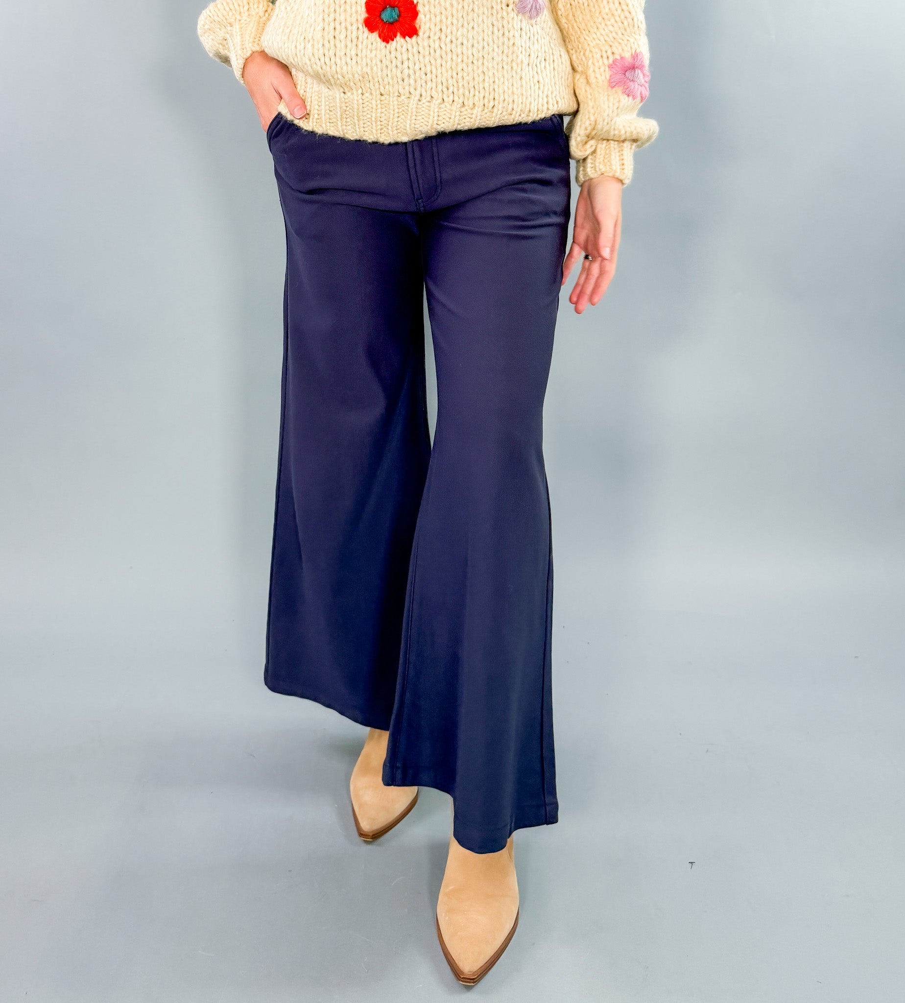 Meg Navy Ponte Trouser Pant KUT