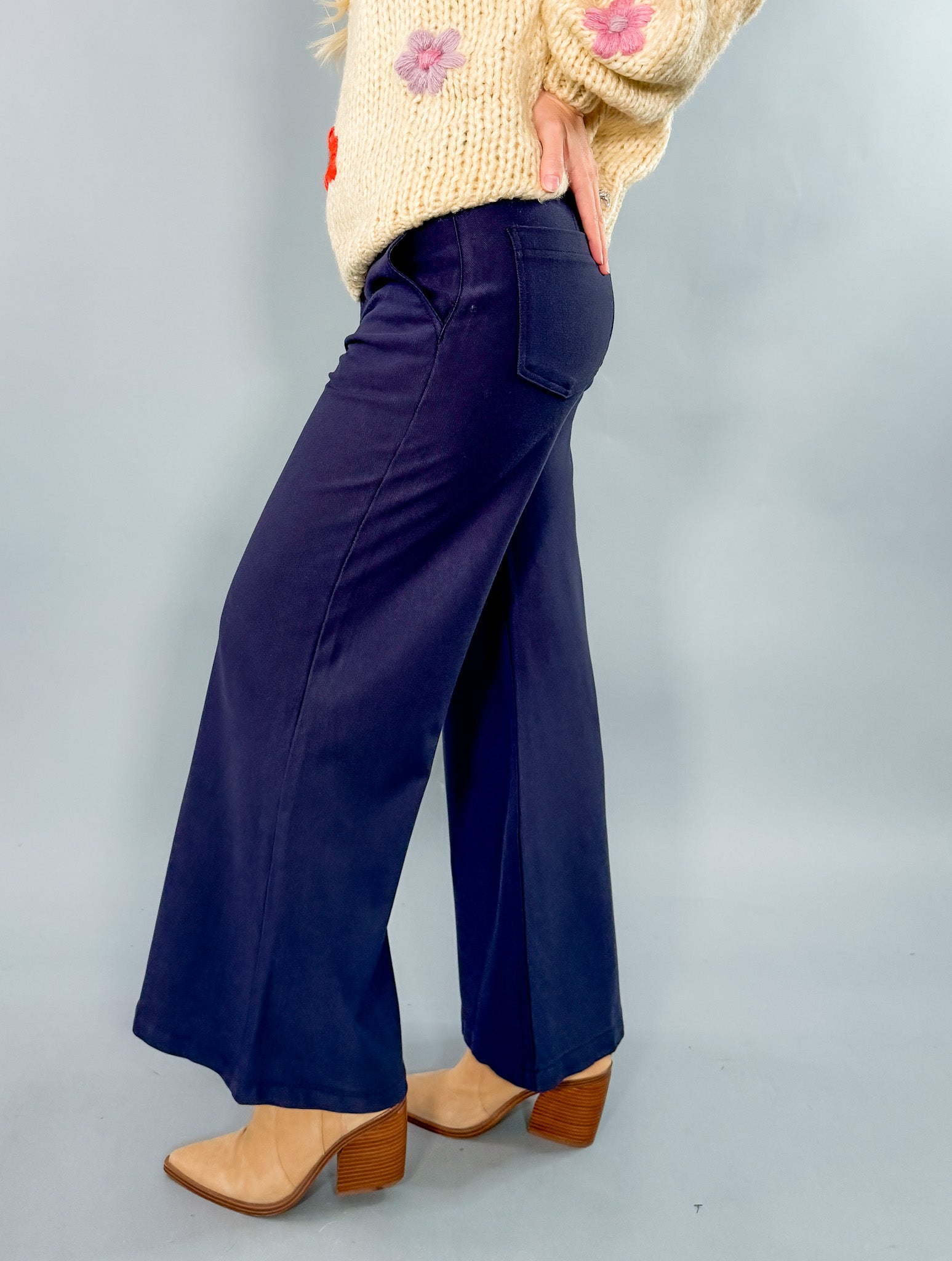 Meg Navy Ponte Trouser Pant KUT