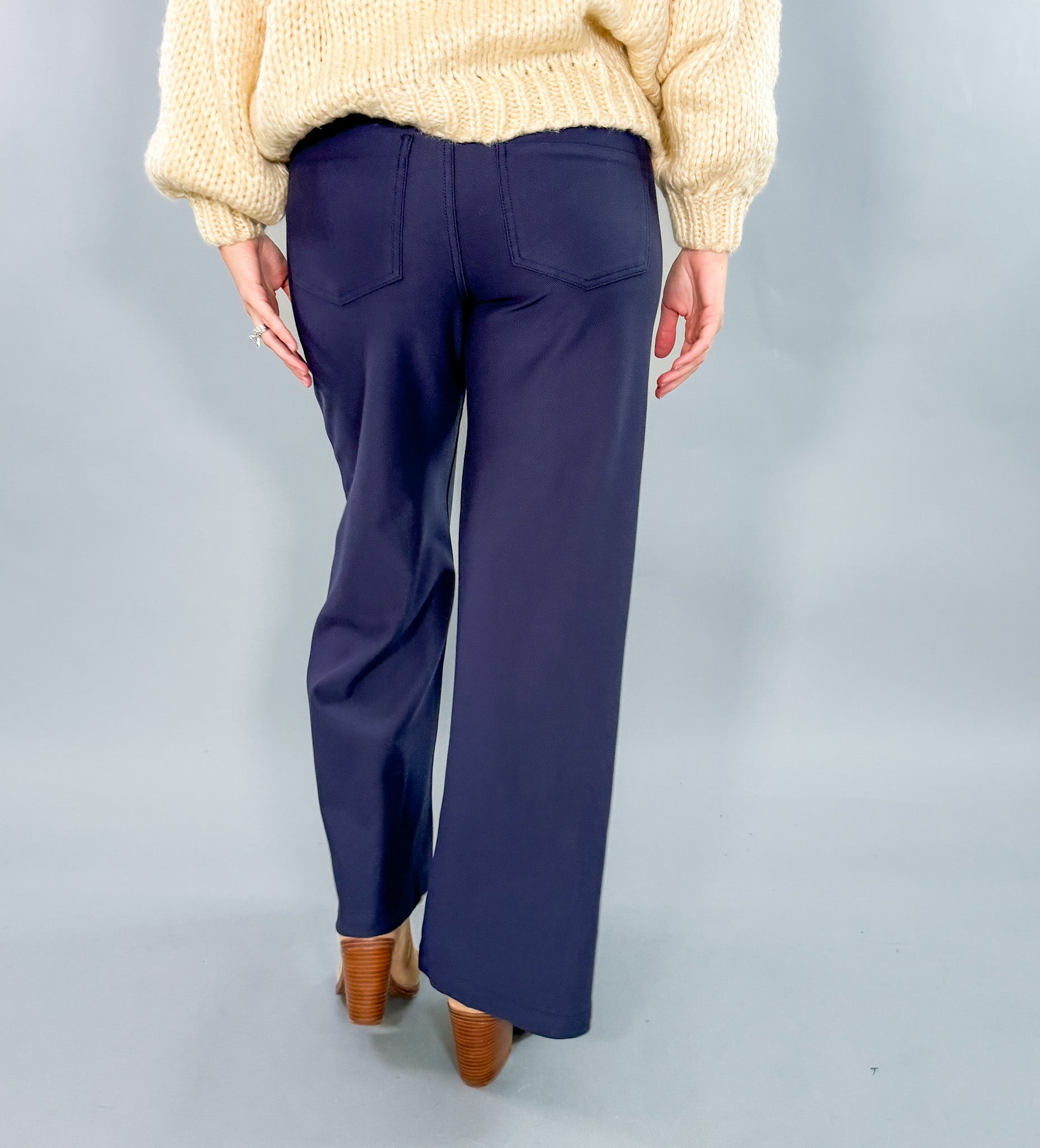 Meg Navy Ponte Trouser Pant KUT