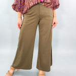 Meg Olive Wide Leg Trouser Pants KUT