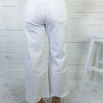 Meg Optic White High Rise Fab Ab Raw Hem Jean KUT