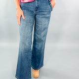 Meg Superb Ruffle Pocket Wide Leg Jean KUT