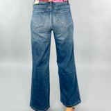 Meg Superb Ruffle Pocket Wide Leg Jean KUT