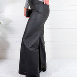 Meg Matte Black Coated Wide Leg Pant Kut