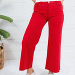 Meg Ruby Red Wide Leg Jean Kut