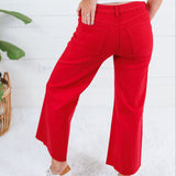 Meg Ruby Red Wide Leg Jean Kut