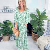 Melissa Island Oasis Green Maxi Dress Mary Square