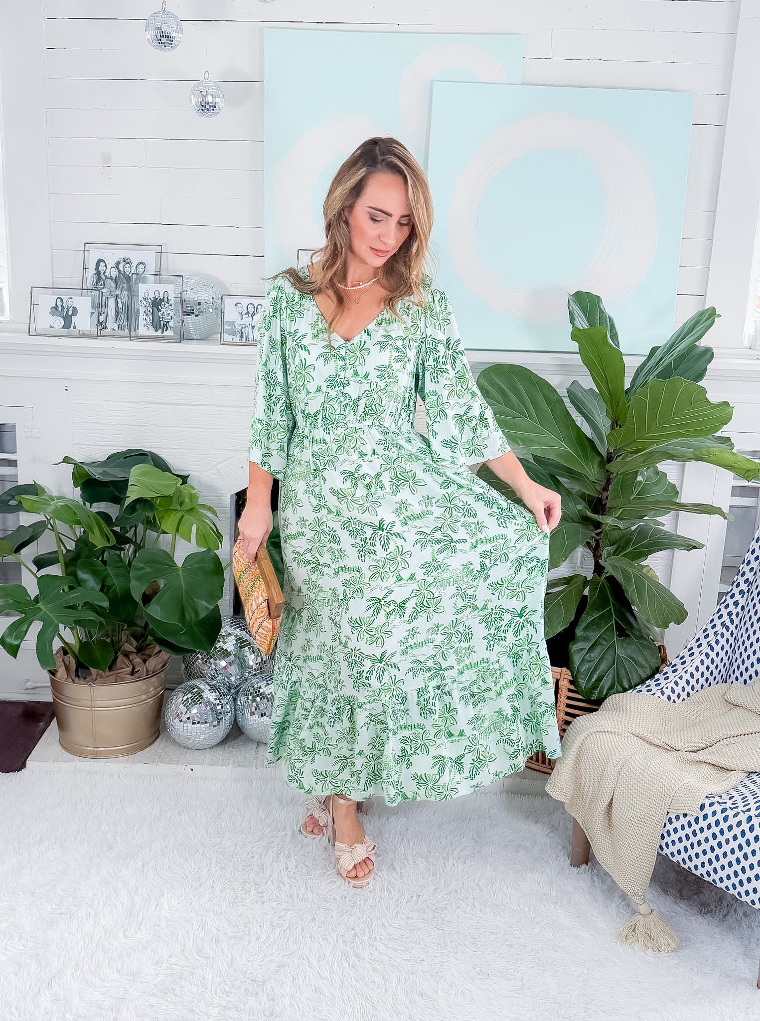 Melissa Island Oasis Green Maxi Dress Mary Square