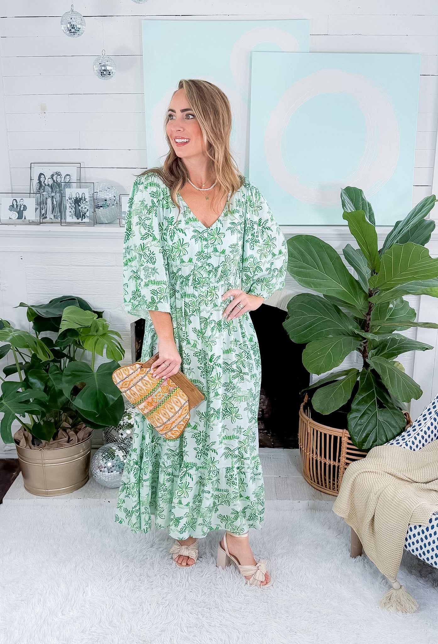 Melissa Island Oasis Green Maxi Dress Mary Square