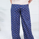 Milan Navy + Sienna Dotty Pleated Wide Pants Glam