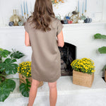 Miles Light Mocha Knit Mini Dress Entro