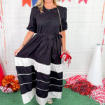 Miley Black + White Maxi Dress Maude Vivante