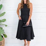 Miley Black Eel Scooped Crossbody Bag