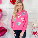 Millie Pink Valentine Hearts Sweatshirt Mary Square