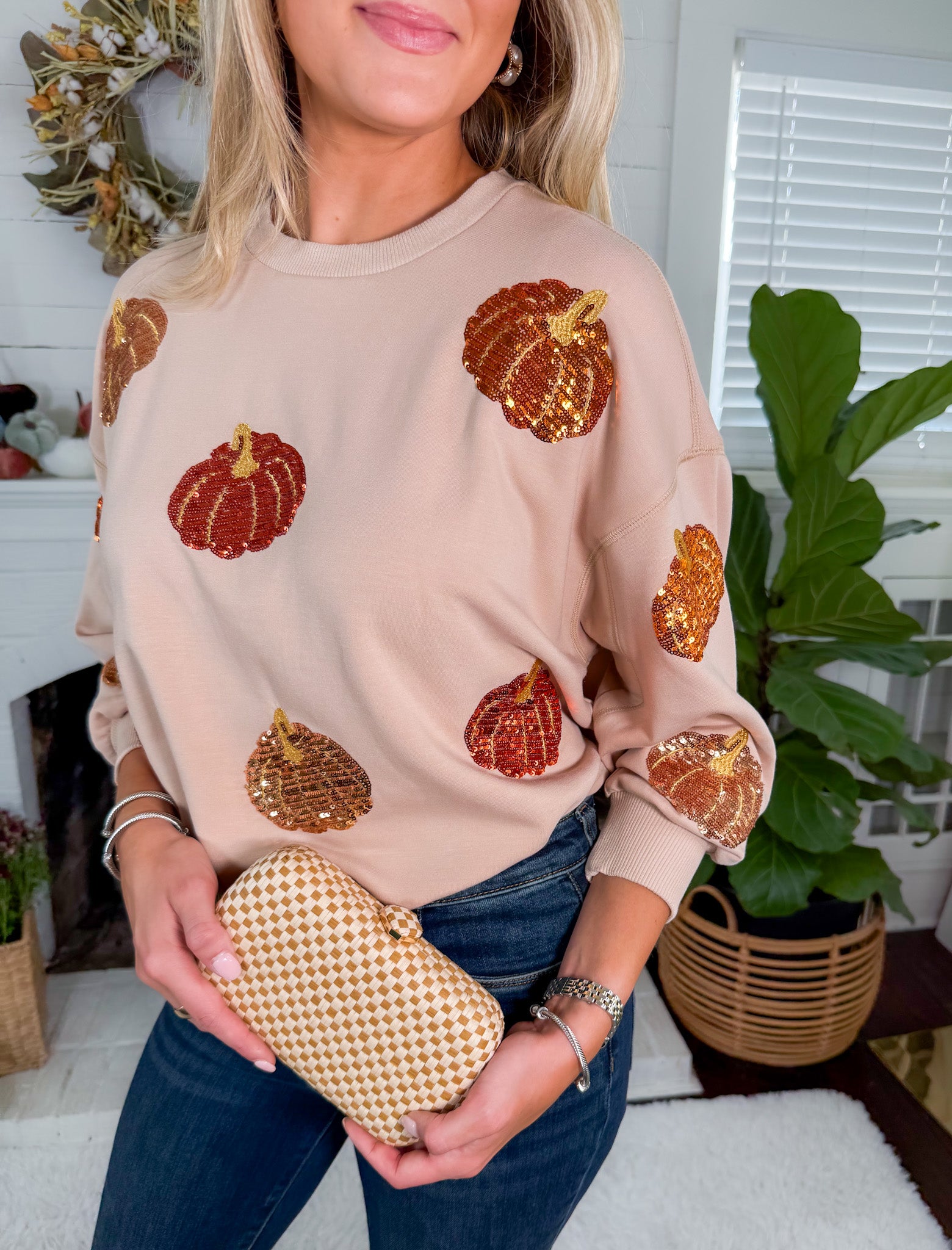 Millie Pumpkin Sweatshirt Mary Square
