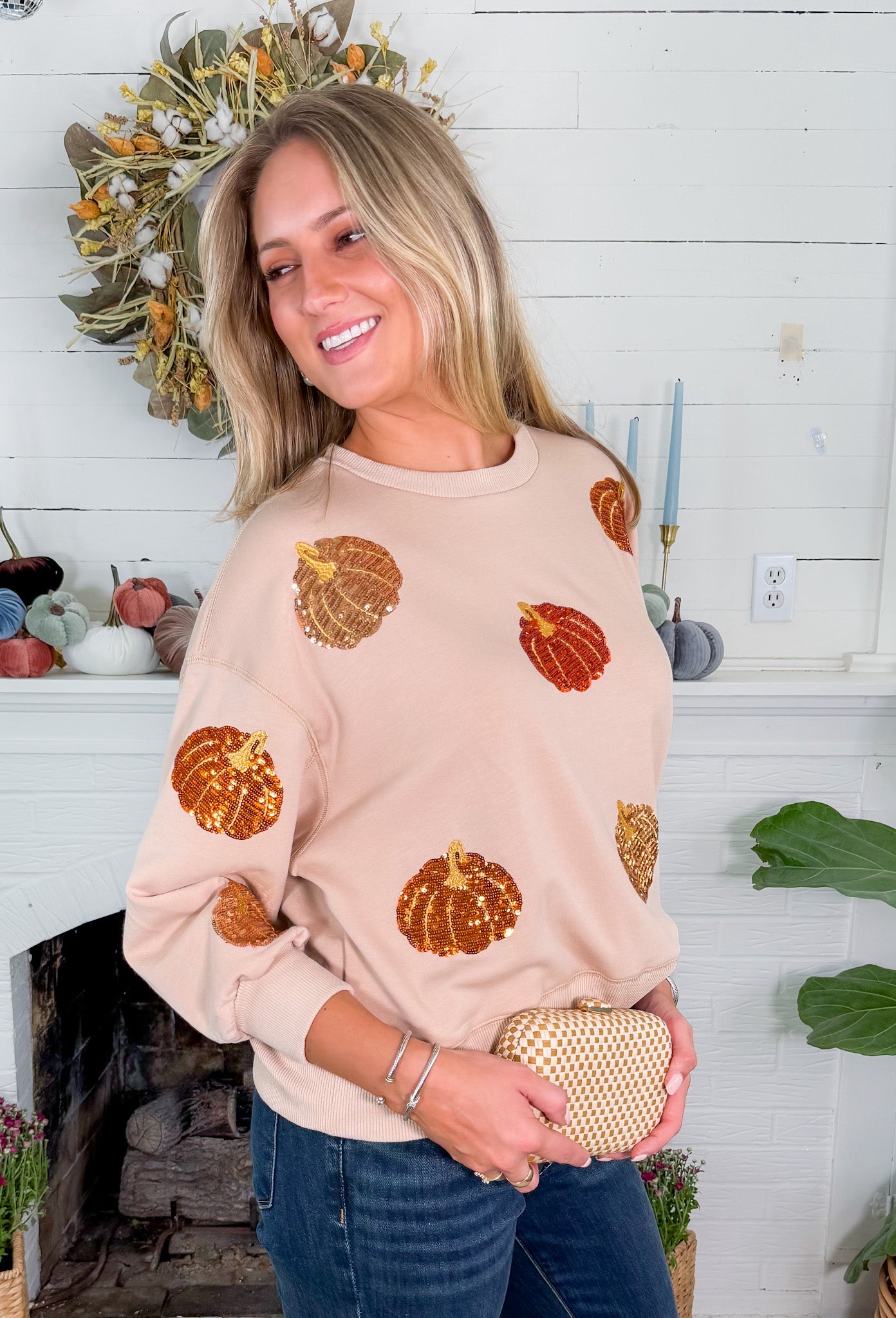 Millie Pumpkin Sweatshirt Mary Square