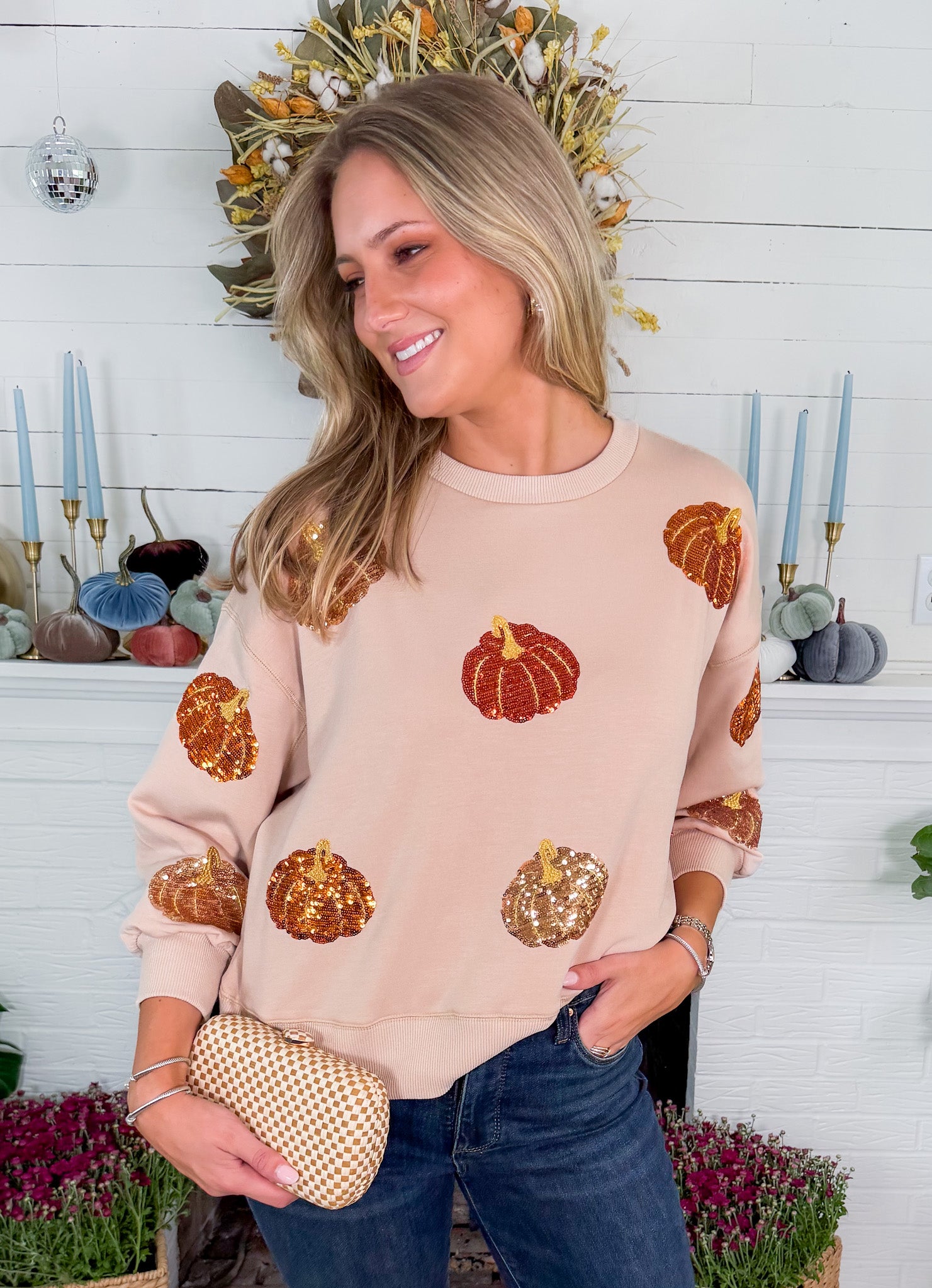 Millie Pumpkin Sweatshirt Mary Square