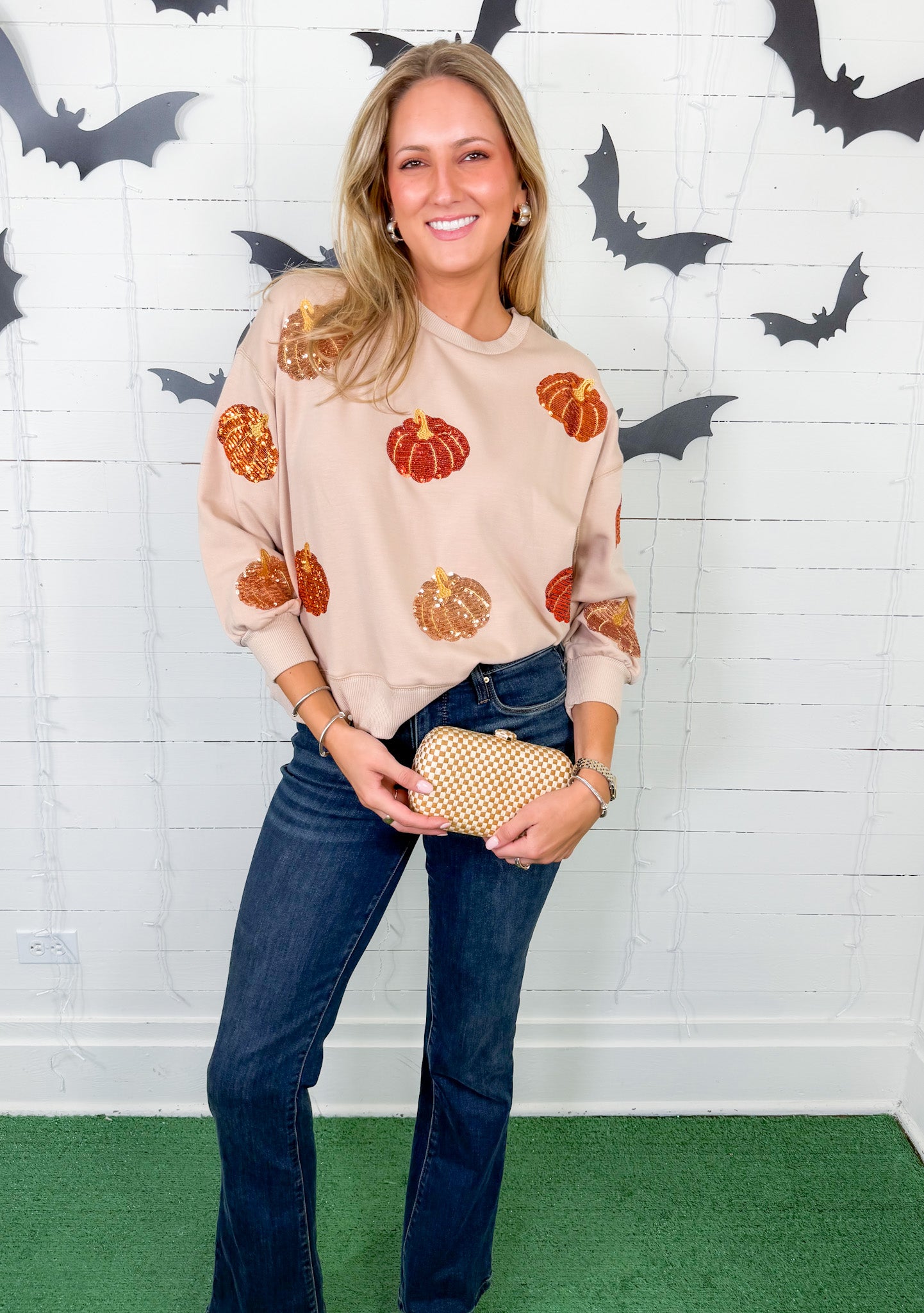 Millie Pumpkin Sweatshirt Mary Square