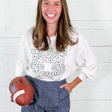 Millie White AU Rhinestone Sweatshirt Mary Square