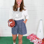 Millie White AU Rhinestone Sweatshirt Mary Square