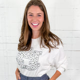 Millie White AU Rhinestone Sweatshirt Mary Square