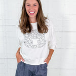 Millie White AU Rhinestone Sweatshirt Mary Square