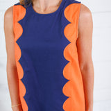 Millie Orange + Blue Mini Dress Day + Moon