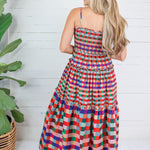 Milton Jewel Checkerboard Maxi Dress TCEC