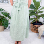 Mint Melody Striped Maxi Skirt Meet Me in Santorini